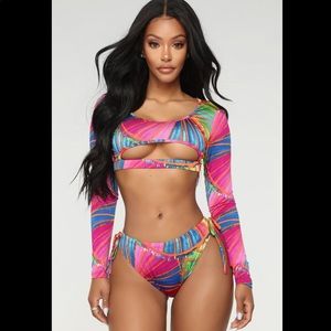 Fashion nova “your colorful soul sunkini” swimsuit